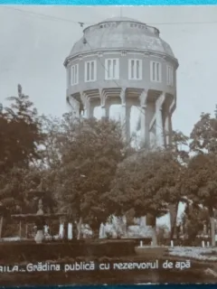 Carte postala, Braila, Gradiba Publica cu rezervorul de apa, 1929