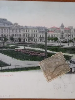 Carte postala, Braila Piata Sfintii Arhangheli, 1910