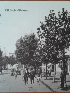 Carte postala, Braila, strada Victoriei, 1917