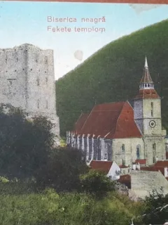 Carte postala, Brasov, Biserica Neagra, perioada interbelica