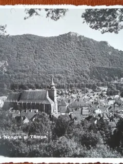 Carte postala, Brasov, Biserica Neagra si Tampa, 1938