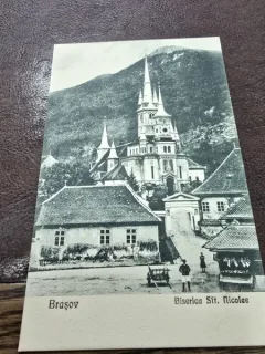 Carte Postala Brasov Biserica Sfantul Nicolae, 1927