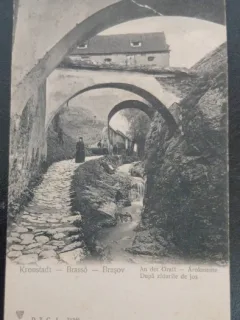 Carte postala Brasov dupa zidurile de jos, perioada interbelica