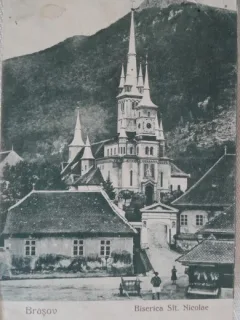 Carte postala, Brasov, Hotel Coroana, 1928