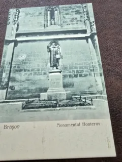 Carte Postala Brasov Monumentul Honteras, 1927