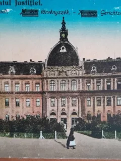 Carte postala, Brasov, Palatul Justitiei, perioada interbelica