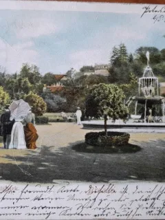 Carte postala, Brasov, Parc, 1904