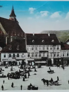 Carte postala, Brasov, Piata Libertatii, 1929