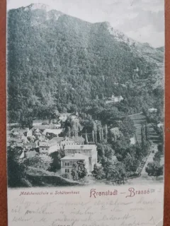 Carte postala, Brasov Scoala de fete1906