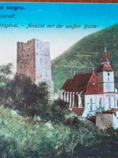 Carte postala, Brasov, Turnul negru, perioada interbelica