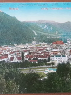 Carte postala, Brasov, vedere generala, 1916