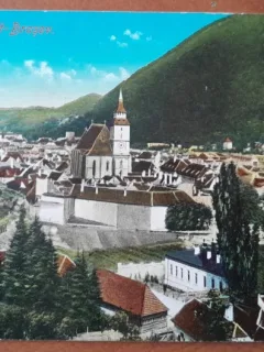 Carte postala, Brasov, vedere generala, 1916