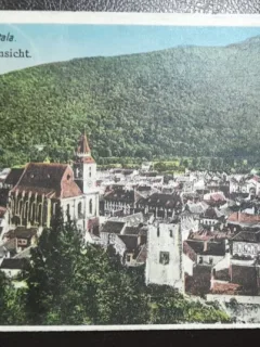 Carte postala, Brasov, vedere generala, 1929