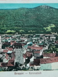 Carte postala, Brasov, vedere generala, 1936
