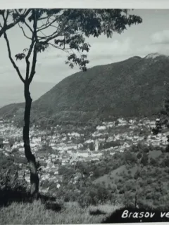 Carte postala, Brasov, vedere generala, 1942