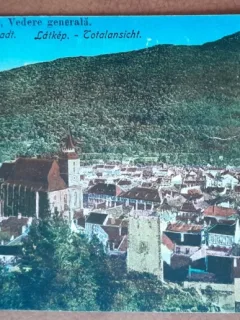 Carte postala, Brasov vedere generala, perioada interbelica