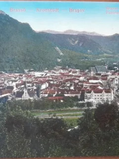 Carte postala, Brasov vedere generala, perioada interbelica