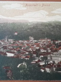 Carte postala, Brasov, vedere generala, perioada interbelica