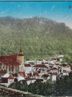 Carte postala, Brasov, vedere generala, perioada interbelica