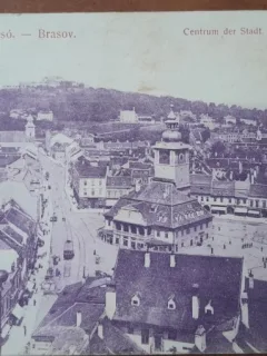 Carte postala, Brasov, vedere spre centru, 1913