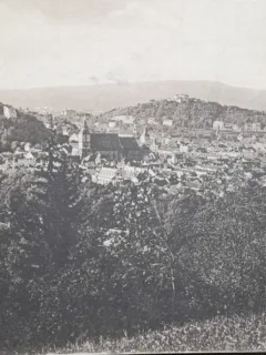 Carte postala, Brasov, vewdere generala, perioada interbelica