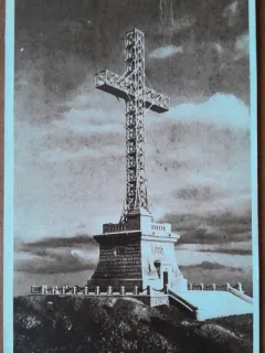 Carte postala, Bucegi, Crucea Eroilor, 1946