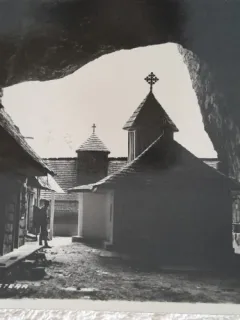 Carte postala, Bucegi, Schitul Pestera, 1915