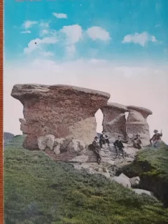 Carte postala, Bucegi, stanci si muntele Caraiman, 1925