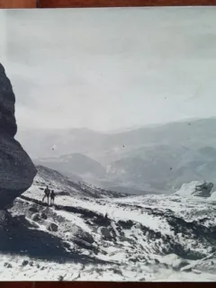 Carte postala, Bucegi Varful Omul, perioada interbelica