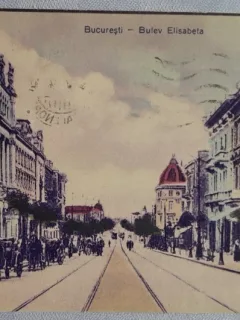 Carte postala, Bucuresti, Bd. Elisabeta, 1937