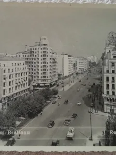 Carte postala, Bucuresti, bulevardul Bratianu, perioada interbelica