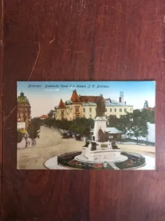 Carte Postala - Bucuresti. Bulevardul Carol I si Statuia I. C. Bratianu