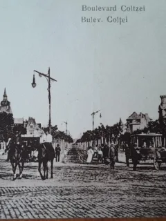 Carte postala, Bucuresti Bulevardul Coltei, 1919