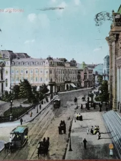 Carte postala, Bucuresti Calea Victoriei, inceput de secol XX