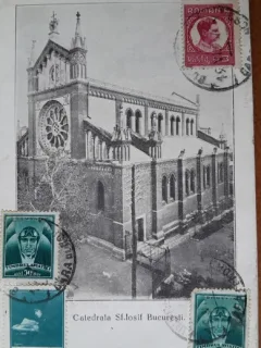 Carte postala, Bucuresti Catedrala Sf.Iosif, 1934