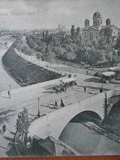 Carte postala, Bucuresti Cheiul Dambovitei, inceput de secol XX
