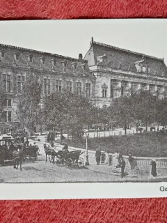 Carte postala, Bucuresti, cladirea Tribunalului, inceput de secol XX