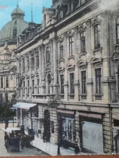 Carte postala, Bucuresti Grand Hotel si Casa de Depuneri, 1917