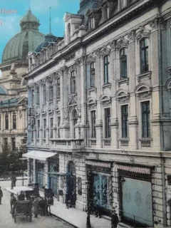 Carte postala, Bucuresti Grand Hotel si Casa de Depuneri, perioada interbelica