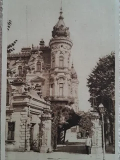 Carte postala, Bucuresti, intrarea in Ministerul de Externe, perioada interbelica