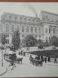 Carte postala, Bucuresti, Palatul de Justitie, perioada interbelica