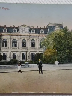 Carte postala Bucuresti Palatul Regal, perioada interbelica