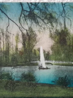 Carte postala, Bucuresti, parcul si gradina Cismigiu, perioada interbelica