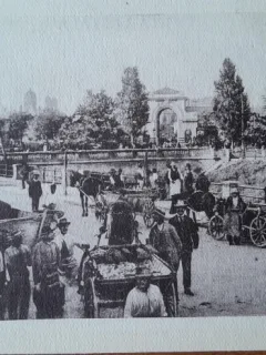 Carte postala, Bucuresti, Piata, inceput de secol XX