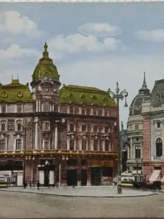 Carte postala Bucuresti Piata Regele Carol I cu Fundatiunea Universitara Carol I, 1925