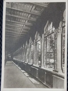 Carte Postala, Bucuresti, Scoala Centrala de Fete, Coridorul de la cl. IV-VI, perioada interbelica