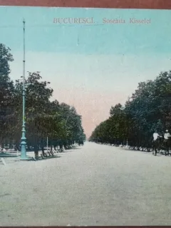 Carte postala, Bucuresti, soseaua Kisselef, perioada interbelica