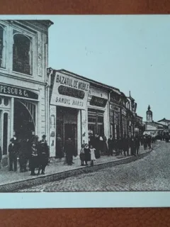 Carte postala, Focșani, strada Unirii, perioada interbelica