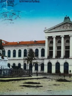 Carte postala, Bucuresti, Universitatea, perioada interbelica