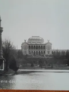 Carte postala, Bucuresti, vedere din parcul Carol, 1942